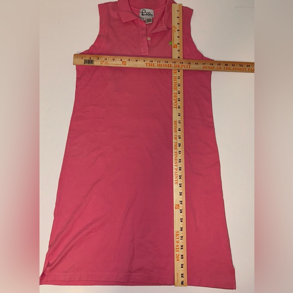 Lilly Pulitzer VINTAGE hot pink polo sleeveless shirt‎ dress womens size Medium - Picture 7 of 7